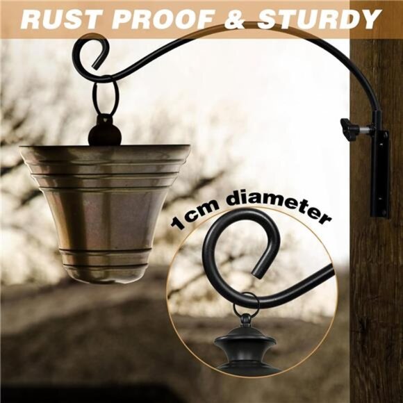 Hanging Plant Bracket, Iron Plant Hanger with Screwdriver - Picture 4 of 7